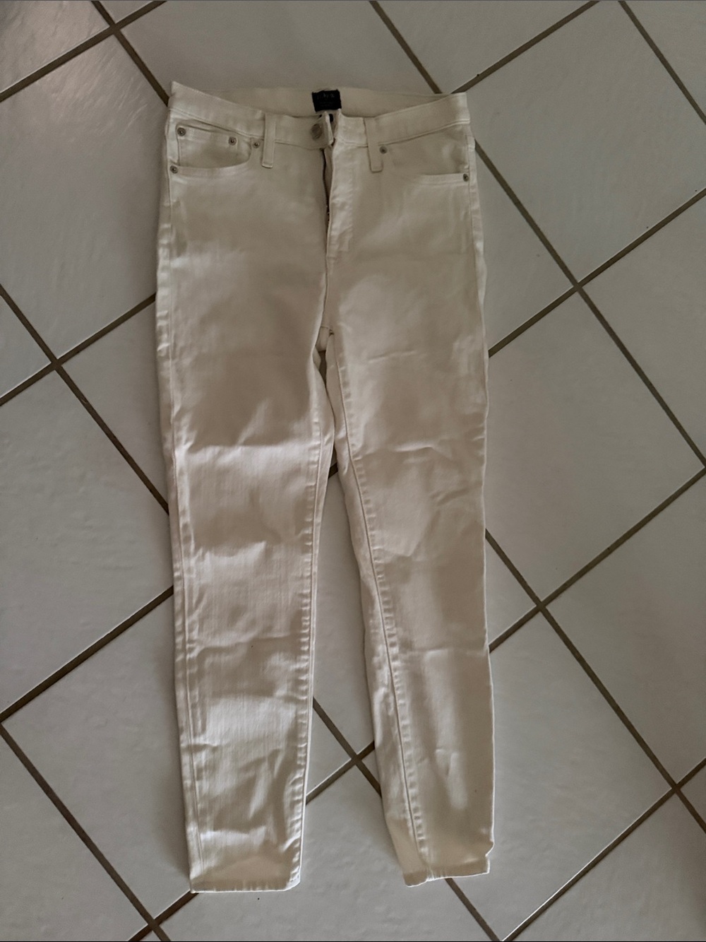 J. Crew Cream Skinny Jeans